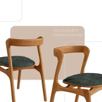 Mesa De Jantar Soláris 220cm Madeira Tampo Laminado Orgânico Jade/Imbuia Nat. - 6