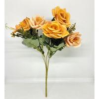 Jogo Buquê Mini Rosas Pêssego 5 Flores 2 Un - 2