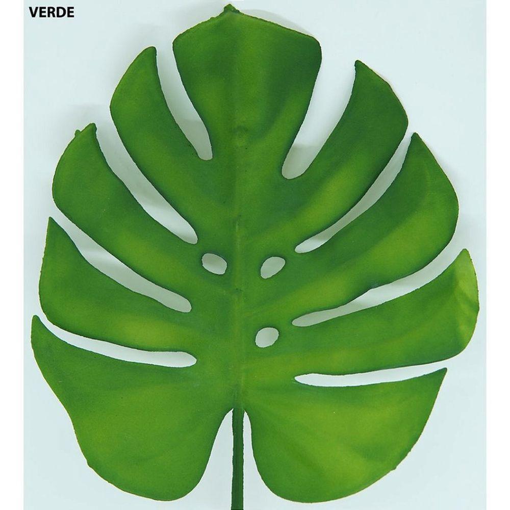 Folha Costela De Adão Verde Artificial Látex Premium 19cm - Mc Flores - 2