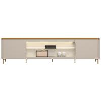 Rack Para Sala De Estar Tv 85 Pol Com Led Elysia L05 Tauari Off White Fosco - Lyam Decor - 3