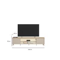 Rack Para Sala De Estar Tv 85 Pol Com Led Elysia L05 Tauari Off White Fosco - Lyam Decor - 5