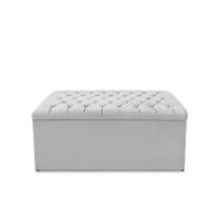 Calçadeira Baú Estofada Dunas Queen 160 Cm - Veludo Cinza - 1