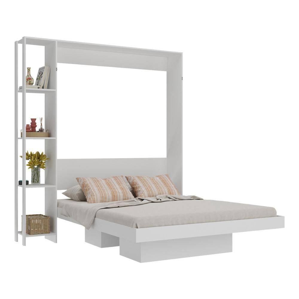 Cama De Casal Articulada Para Colchão 138x188cm Multimóveis MP4380 Branco - 2