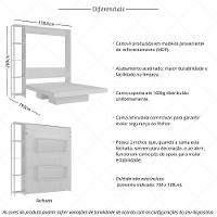 Cama De Casal Articulada Para Colchão 138x188cm Multimóveis MP4380 Branco - 3