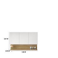 Kit Balcão De Pia Com Tampo E Aereo 150 Cm 6 Portas 1 Gaveta Line - Supremo/supremo/cp-freijó - 3