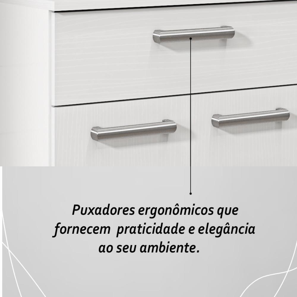 Balcão De Cozinha Com Tampo 2 Portas E 1 Gaveta Diamante - Branco/supremo - 2