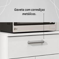 Balcão De Cozinha Com Tampo 2 Portas E 1 Gaveta Diamante - Branco/supremo - 7