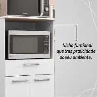 Balcão De Cozinha Duplo Forno 2 Portas E 1 Gaveta Duetto - Branco/supremo - 6