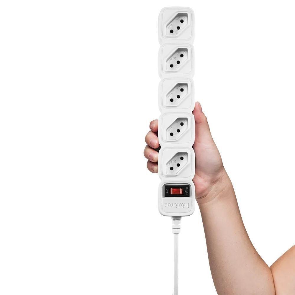 Protetor De Linha Intelbras Com 5 Tomadas Epe 205 - Branco - 4