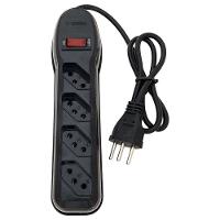 Filtro De Linha Circuit Breaker 4 Tomadas Pp 3x0,75 1m Preto - 1