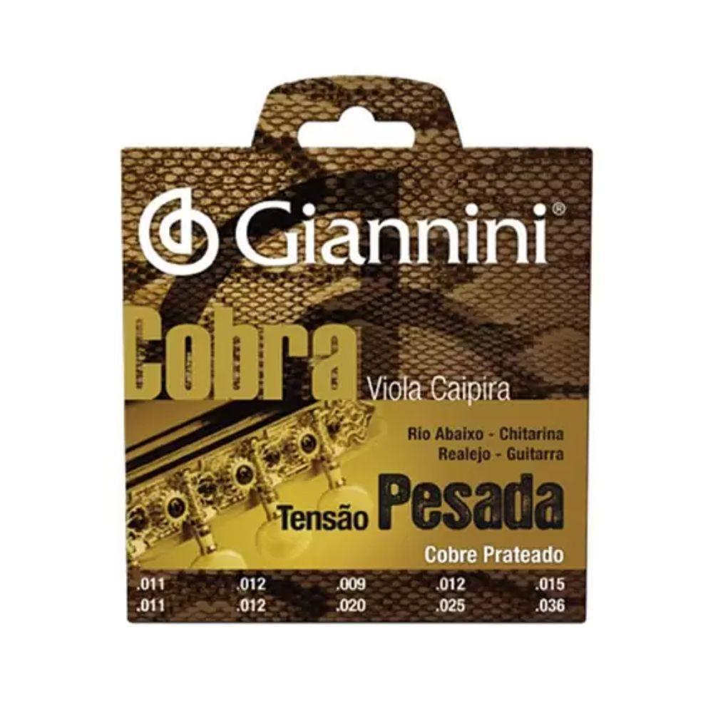 Corda Para Viola Giannini Cobra Cobre Prateado Gesvp Pesada - 1