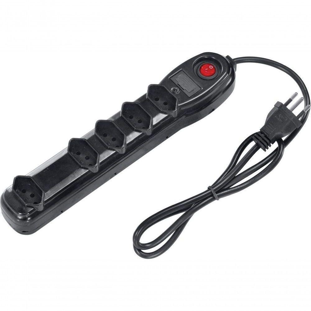 Filtro De Linha 5 Tomadas Pp 0,75mm Comprimento 1mt - 1