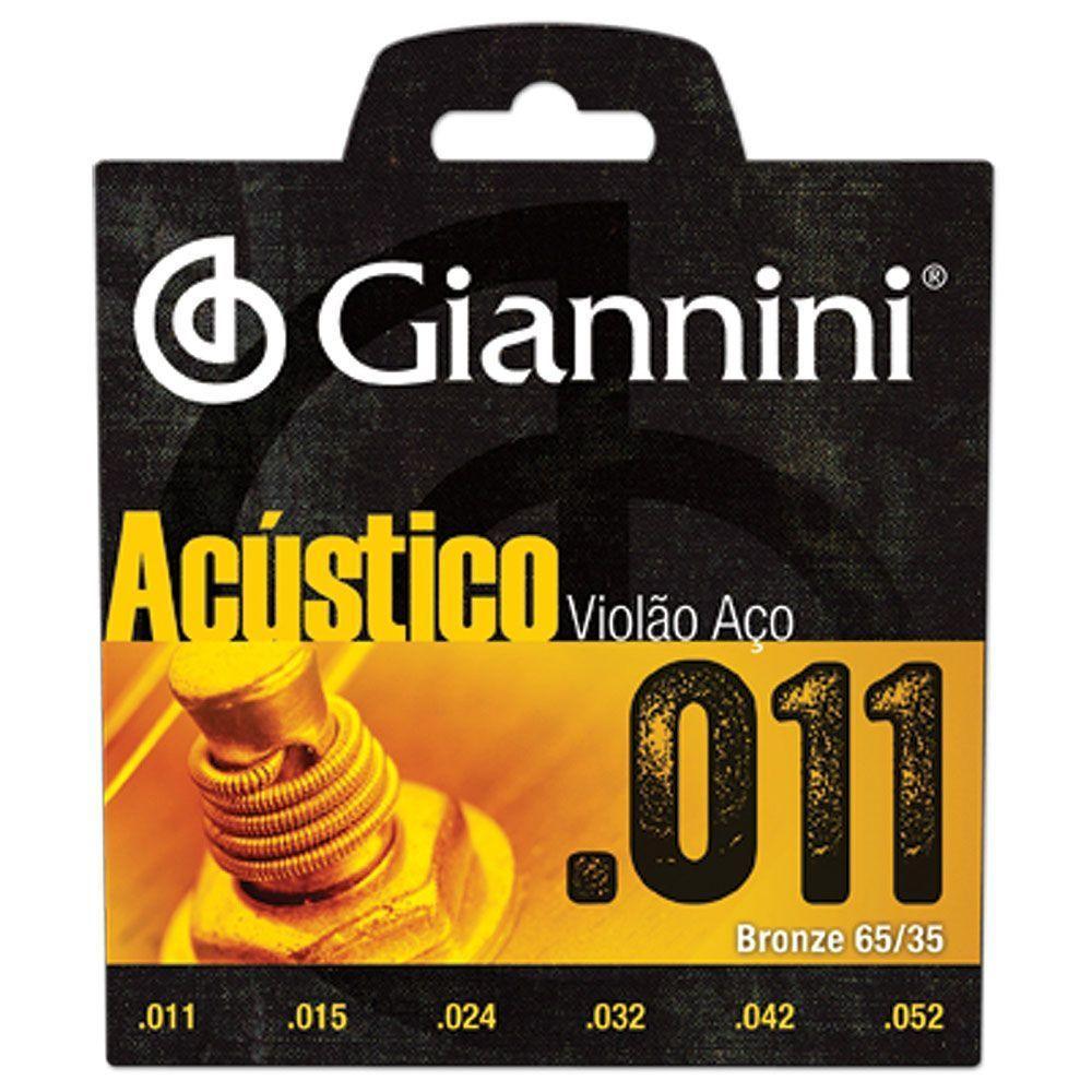 Corda Para Violao Giannini Gespw Bronze Acustica 65-35 0,011 - 1