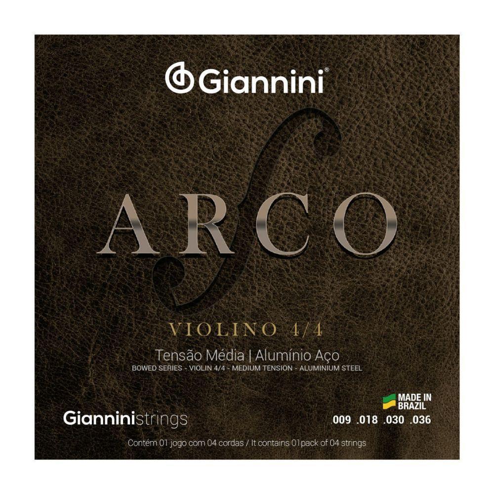 Corda Para Violino Gianni 4-4 Arco Aluminio Aco Geavva Media - 1