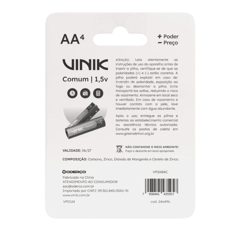 Pilha Comum Aa C-4 1.5v - Vp2ab4c - 6