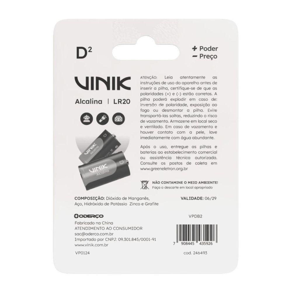 Pilha Alcalina D Lr20 C-2 - Vpdb2 - 5