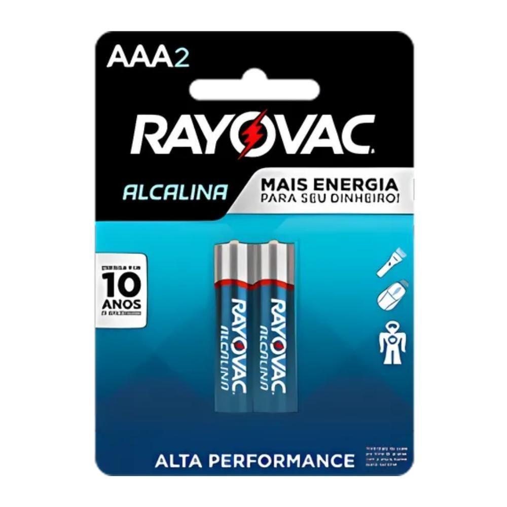 Pilha Rayovac Alcalina Tamanho Aaa Palito Com 2 Unidades - 1