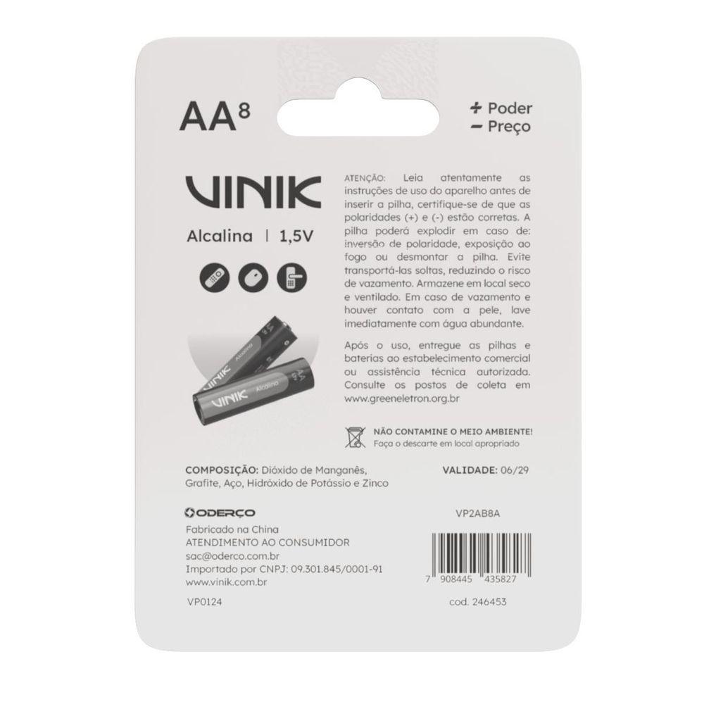 Pilha Alcalina Aa C-8 1.5v - Vp2ab8a - 4
