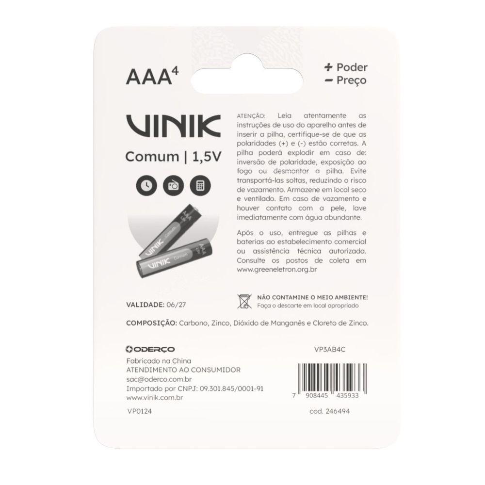 Pilha Comum Aaa C-4 1.5v - Vp3ab4c - 6