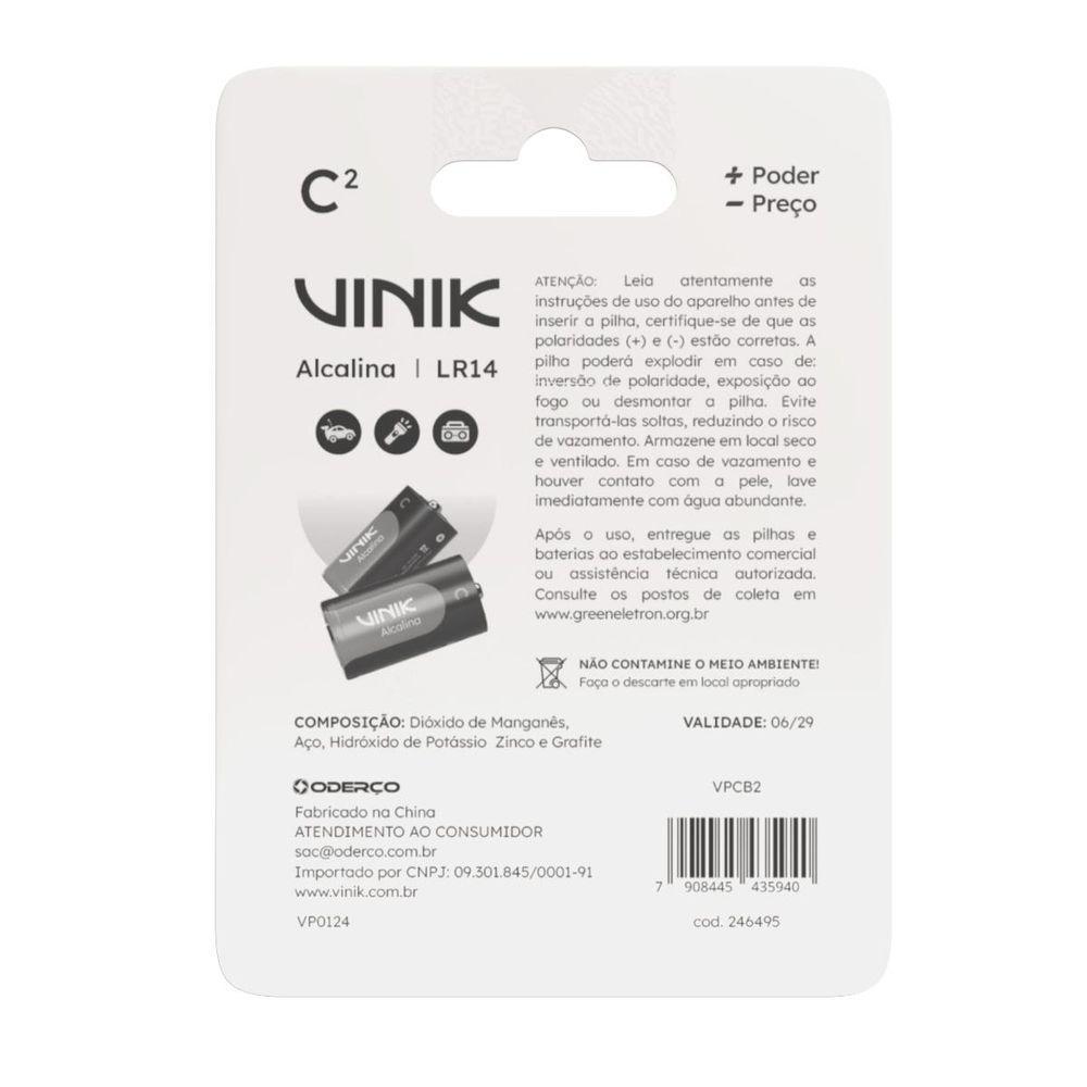 Pilha Alcalina C Lr14 C-2 Vpcb2 - 6