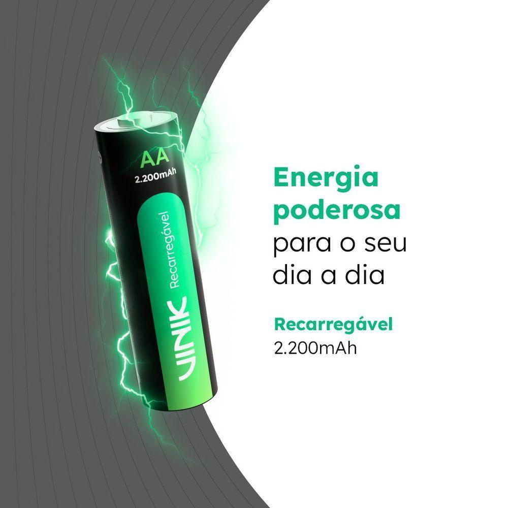 Pilha Recarregável Aa C-4 - 2200mah 1.2v - Vp2ab4r - 6