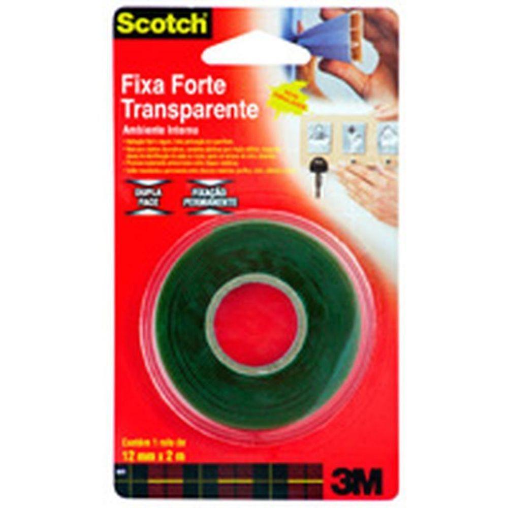 Fita Dupla Face 3m Forte Fixa 12 Mm X 2 Metros - 1