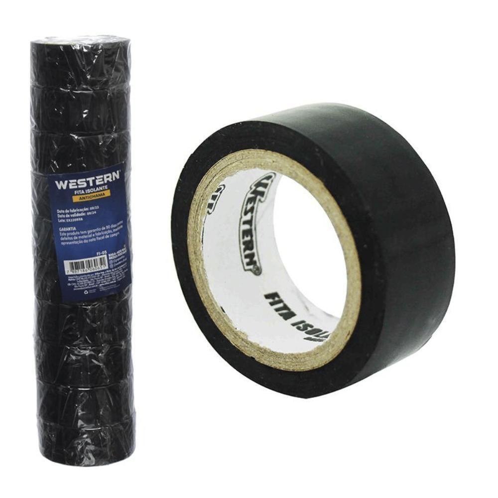 Fita Isolante Western Anti-chamas 5m X 19mm Com 10 Unidades - 2