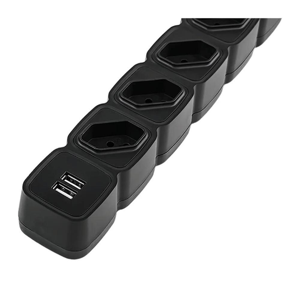Protetor Eletrico Intelbras Epe204 4 Tomadas 2 Usb Preto - 4