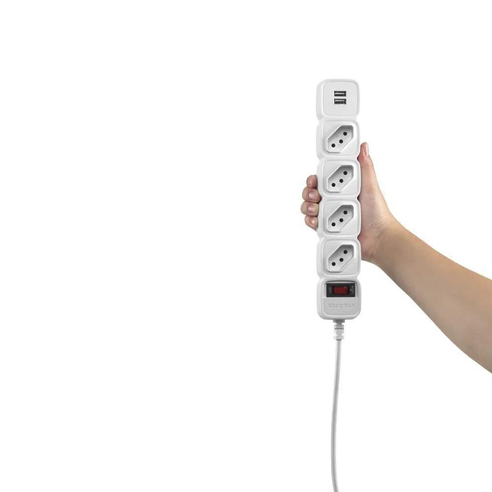 Protetor Eletronico Intelbras Epe204 4 Tomadas 2 Usb... - 3