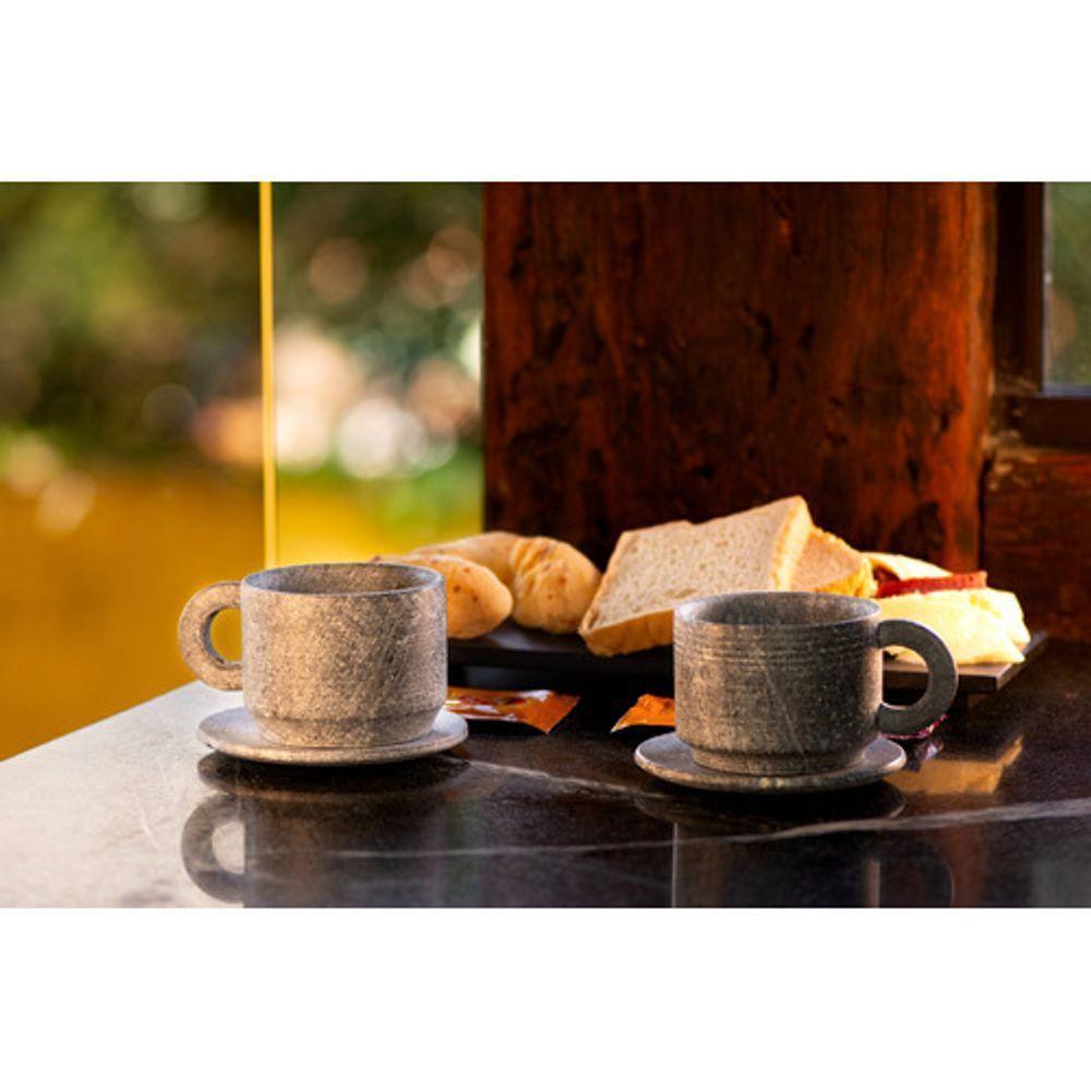 Jogo Mesa Posta Café Chá Em Pedra Sabão - 4