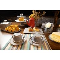 Jogo Mesa Posta Café Chá Em Pedra Sabão - 2