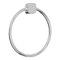 Porta Toalha Argola Samba Quadrado Cromado 15cm - Japi - 1