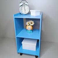 Mesa De Cabeceira Com Rodinhas Giratórias 100% Mdf Azul - 5