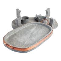 Churrasqueira Oval De Pedra Sabão Média 32 Cm - 3
