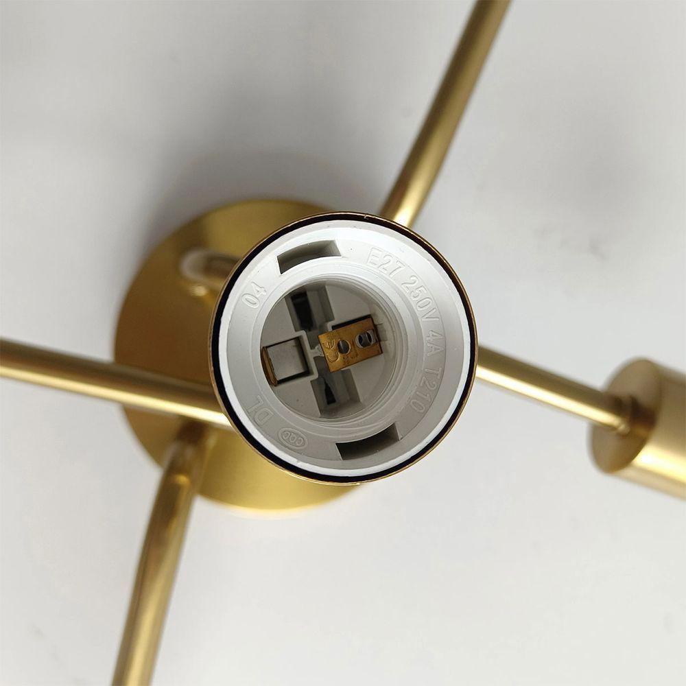 Lustre Sputnik Luminaria 5 Lampadas E27 Iluminaçao Quarto Sala Recepçao Comercial Residencial Luxo Ambiente Decoraçao - 5