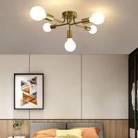 Lustre Sputnik Luminaria 5 Lampadas E27 Iluminaçao Quarto Sala Recepçao Comercial Residencial Luxo Ambiente Decoraçao - 8