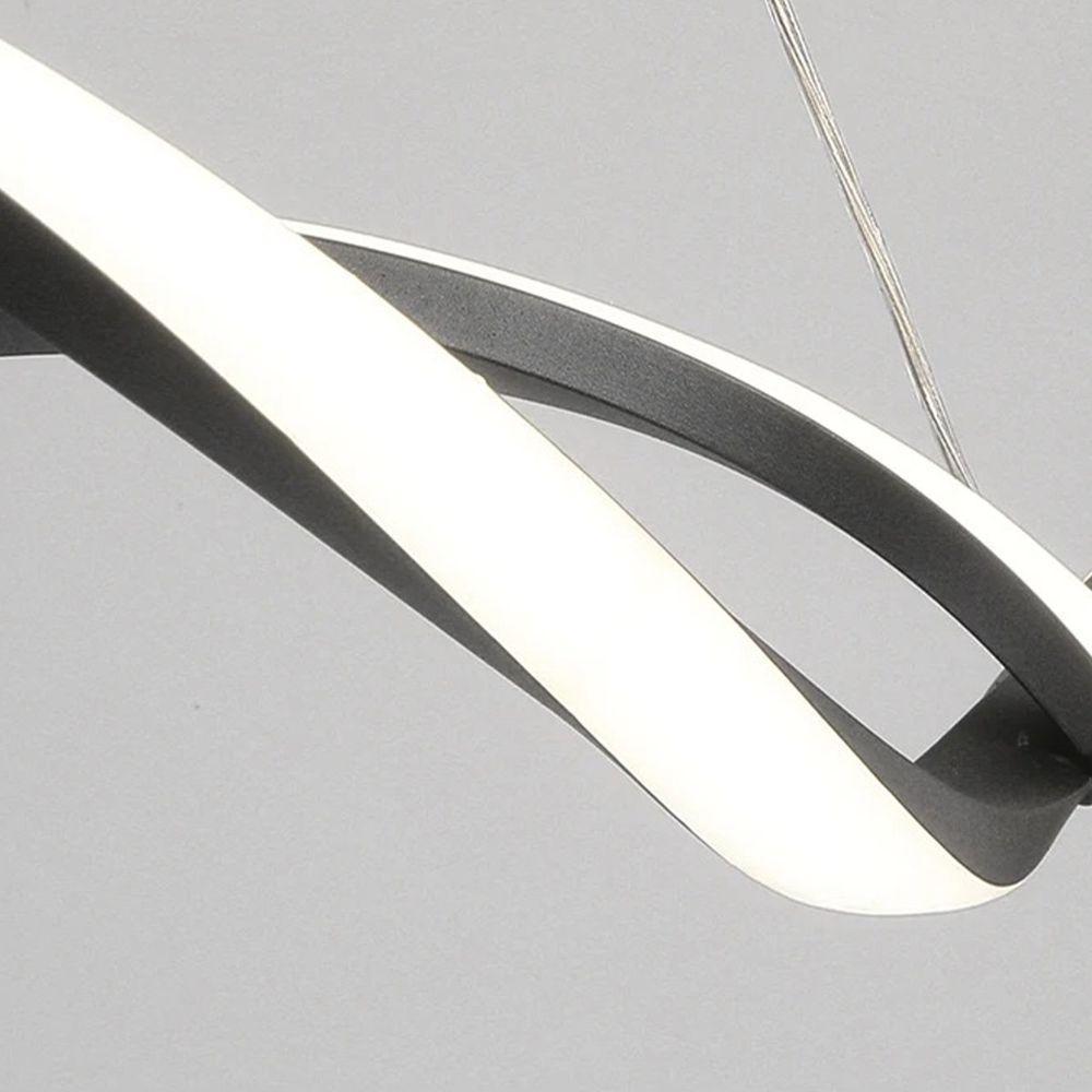 Lustre Pendente Aspiral Led Iluminaçao Hall De Entrada Recepçao Sala De Jantar Decoraçao Comercial Residencial Ambiente - 5