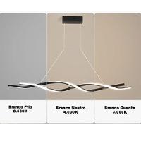 Lustre Pendente Aspiral Led Iluminaçao Hall De Entrada Recepçao Sala De Jantar Decoraçao Comercial Residencial Ambiente - 7