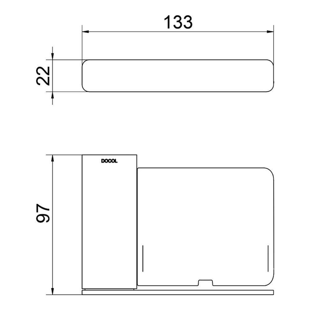 Saboneteira Docol Flat Chroma Grafite Escovado - 5