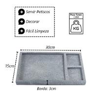 Tábua Pedra Sabão Borda Pé Divisórias Para Servir P 30x15cm - 2