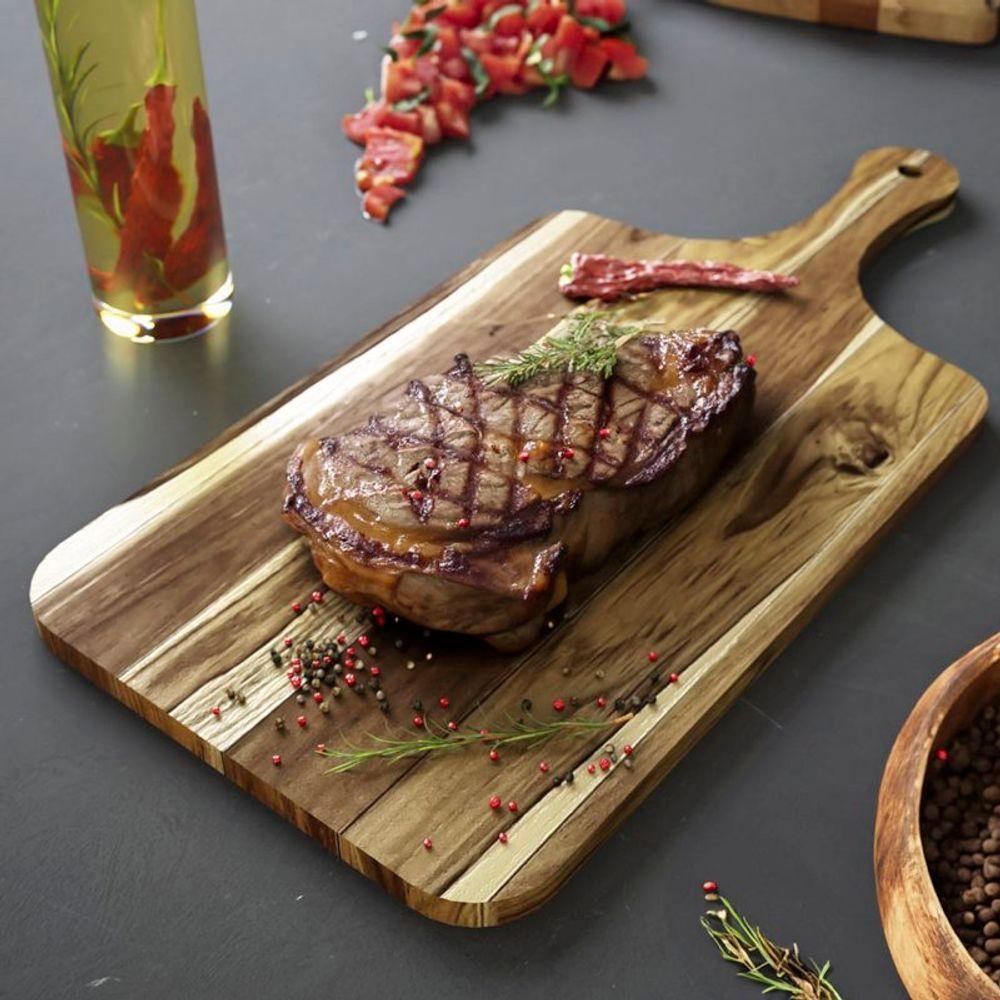 Tábua Com Cabo Para Corte De Madeira Teca - Stolf 18x33 - 3