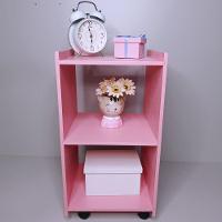 Mesa De Cabeceira Com Rodinhas Giratórias 100% Mdf Rosa - 3
