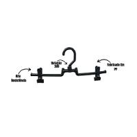 Kit 100un. Cabide Saia Giratório C/ Presilha Preto - 3