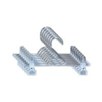 Kit 100un. Cabide Saia Infantil Fixo C/ Presilha G Em Ps Cristal - 1