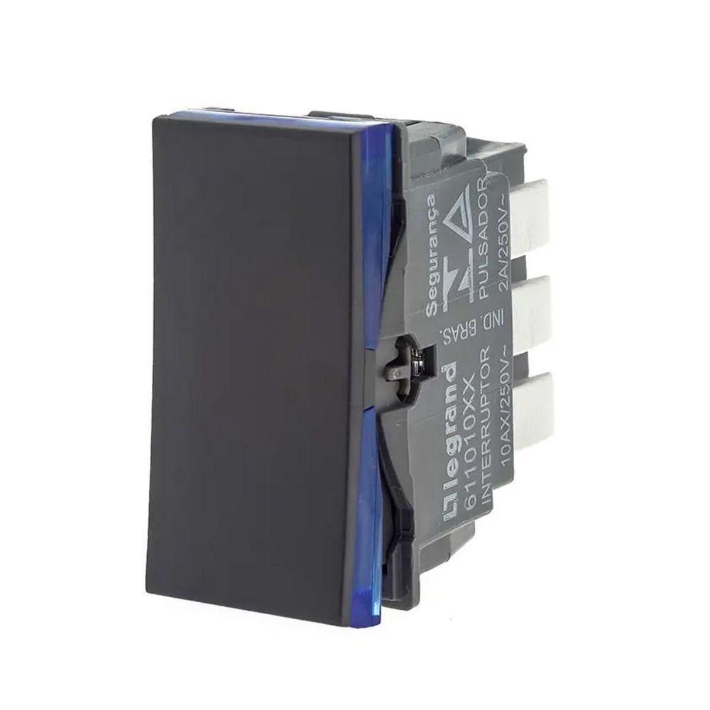 Interruptor Parale 10a 250v B.automatico 1m Preta 611011pt - 1