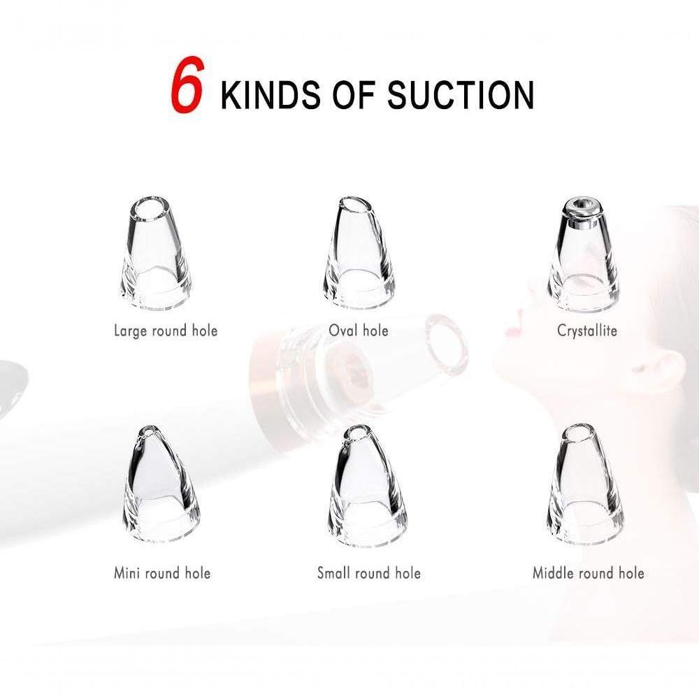 Extrator De Cravos Aparelho Removedor A Vácuo Recarregável 6 Cabeças Usb - 3