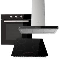 Kit Cooktop 4 Bocas - Forno De Embutir 77L - Coifa Ilha 90cm Oster 220V - 1