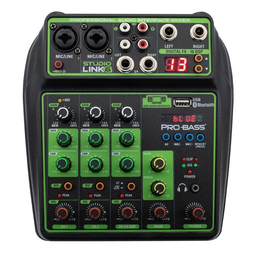 Mesa De Som 6 Canais Bluetooth Com Interface Usb Studio - 2