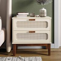 Mesa De Cabeceira Santorini 2 Gavetas 60 Cm - Off White - 1