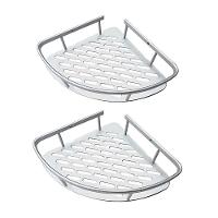 Suporte Organizador Shampoo Sabonete Banheiro Prata 2 Unidades - 1